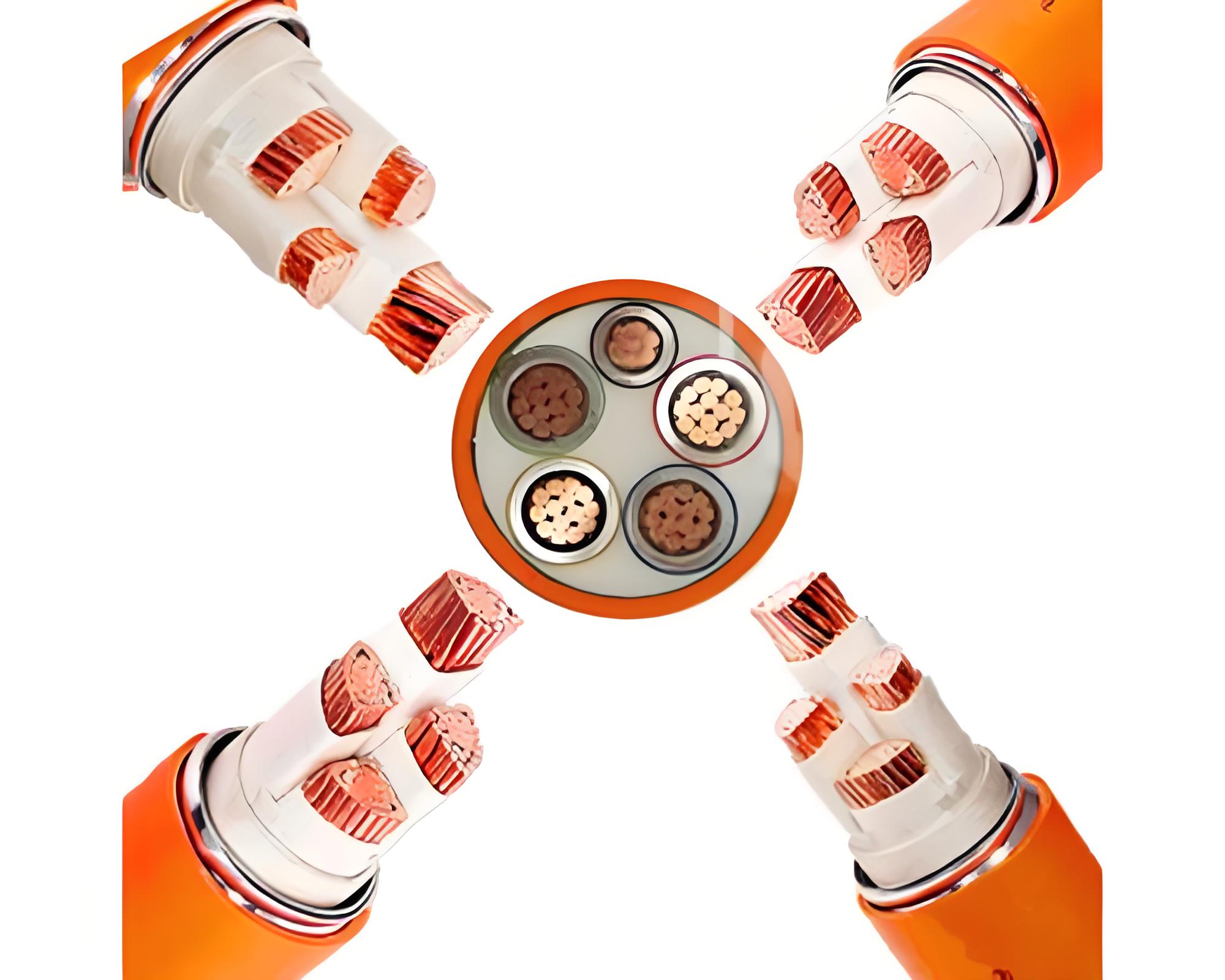 Пожаробезопасный минеральный кабель с жестко-мягкой медно-алюминиевой оболочкой